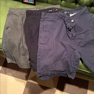 Old Navy Men's Flat Front Shorts - Black, Gray, Olive